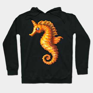 Seahorse in Pixel Form Hoodie